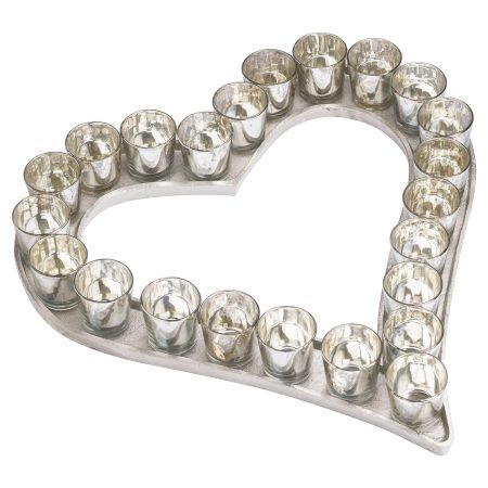 large-cast-aluminium-heart-tray-with-silver-glass-votives