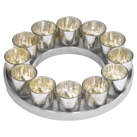 circular-cast-aluminium-tray-with-silver-glass-votives