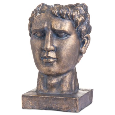 antique-bronze-roman-head-planter-indoor-outdoor