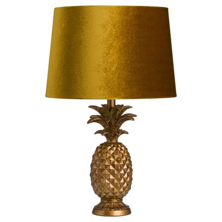 antique-gold-pineapple-lamp-with-mustard-velvet-shade