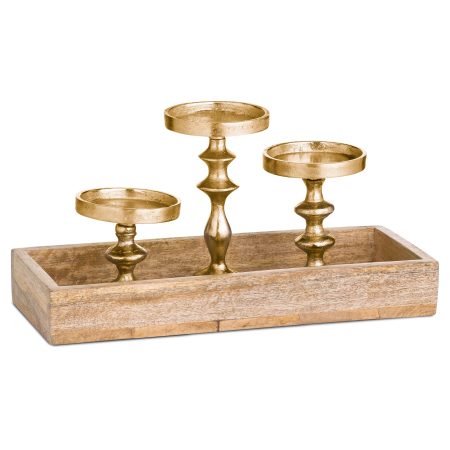 hardwood-display-tray-with-three-candle-holders