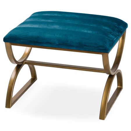 navy-and-brass-ribbed-footstool