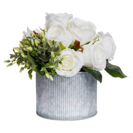 white-rose-bouquet-in-tin-pot