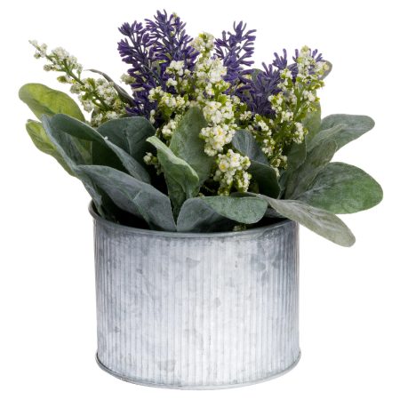 lavender-and-lily-in-tin-pot