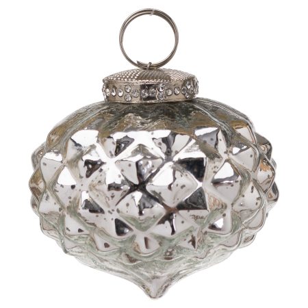 the-noel-collection-silver-textured-small-hanging-bauble