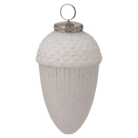 the-noel-collection-large-white-hanging-acorn-decoration