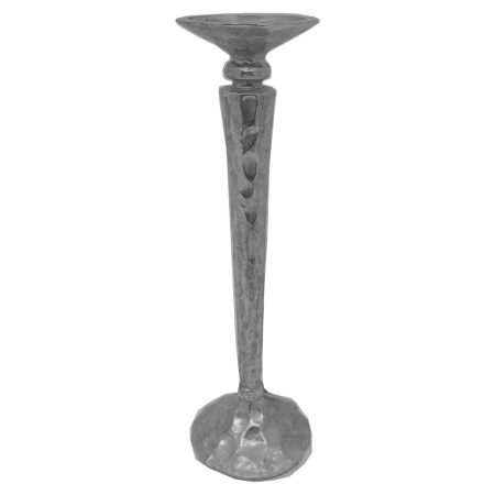 silver-hammered-effect-medium-candle-holder