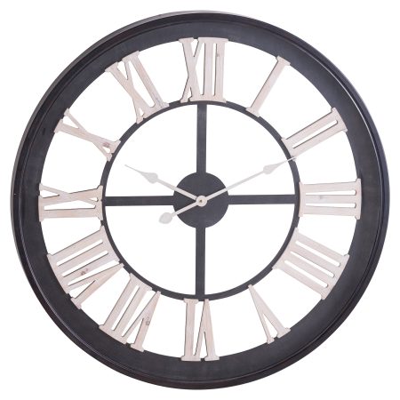 black-framed-skeleton-clock-with-white-roman-numerals