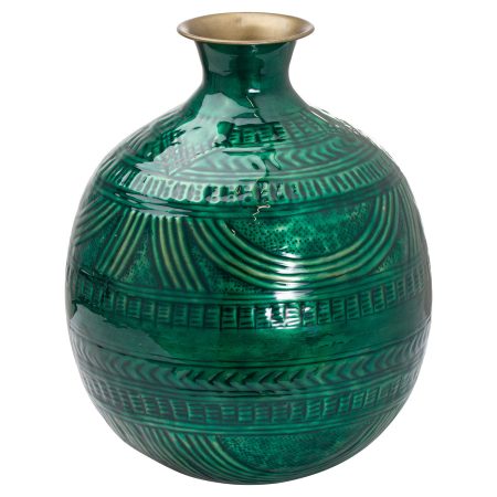 aztec-collection-brass-embossed-ceramic-dipped-squat-vase