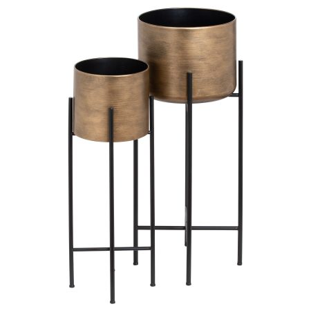 set-of-two-bronze-planters-on-stand