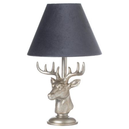 silver-stag-head-table-lamp-with-grey-velvet-shade