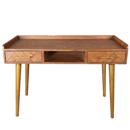 havana-gold-2-drawer-desk