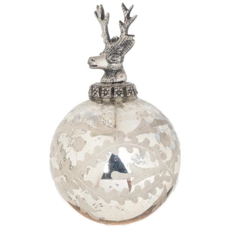 the-noel-collection-silver-etched-stag-top-bauble