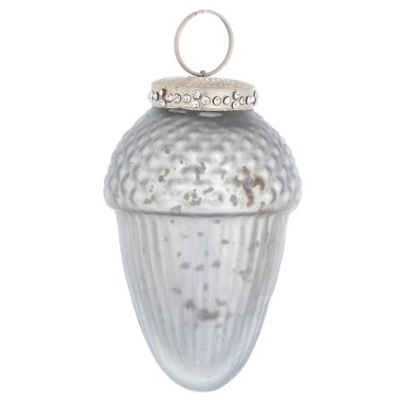 the-noel-collection-mystic-grey-small-acorn-bauble