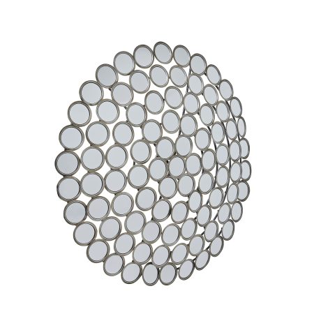 large-round-convex-antiqued-silver-multi-mirror