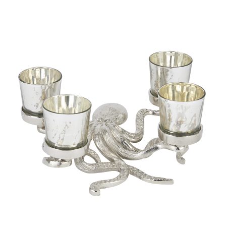 silver-octopus-four-tealight-holder