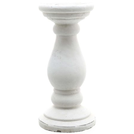 large-matt-white-ceramic-candle-holder