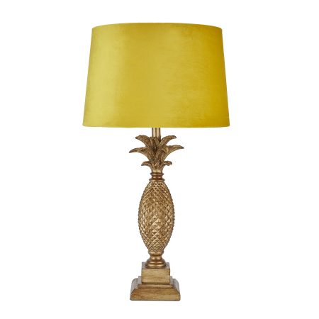 tall-gold-pineapple-lamp-with-mustard-velvet-shade