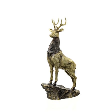 large-gold-standing-stag-ornament