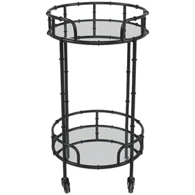 black-round-drinks-trolley