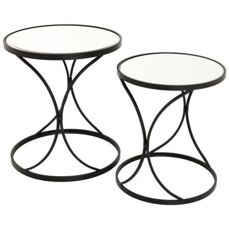 concaved-set-of-two-black-mirrored-side-tables